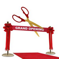 Grand Opening Kit-36" Ceremonial Scissors, Ribbon, Bows, Stanchions, Carpet